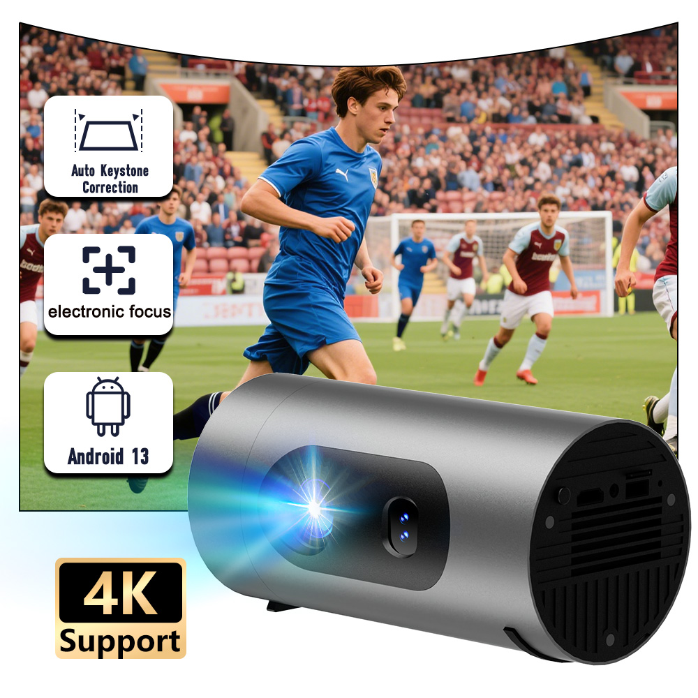 Outdoor Power Inc - Newest Home Projector Q8 Mini Android