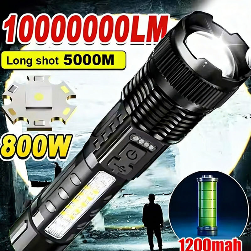 Outdoor Power Inc - Powerful LED Flashlights Type-c Rechargeable Telescopic