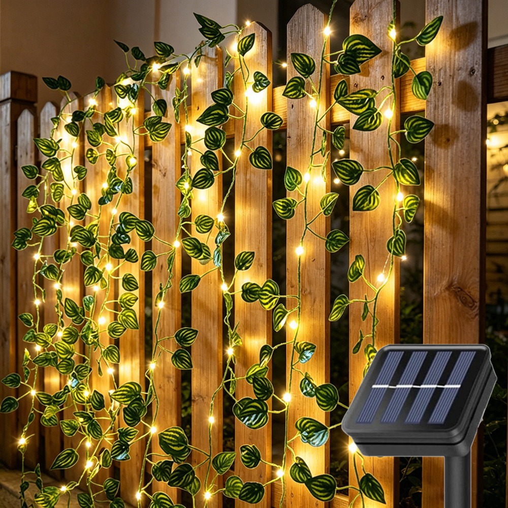 Outdoor Power And Plant - LED Artificial Leaf Plants Lights String