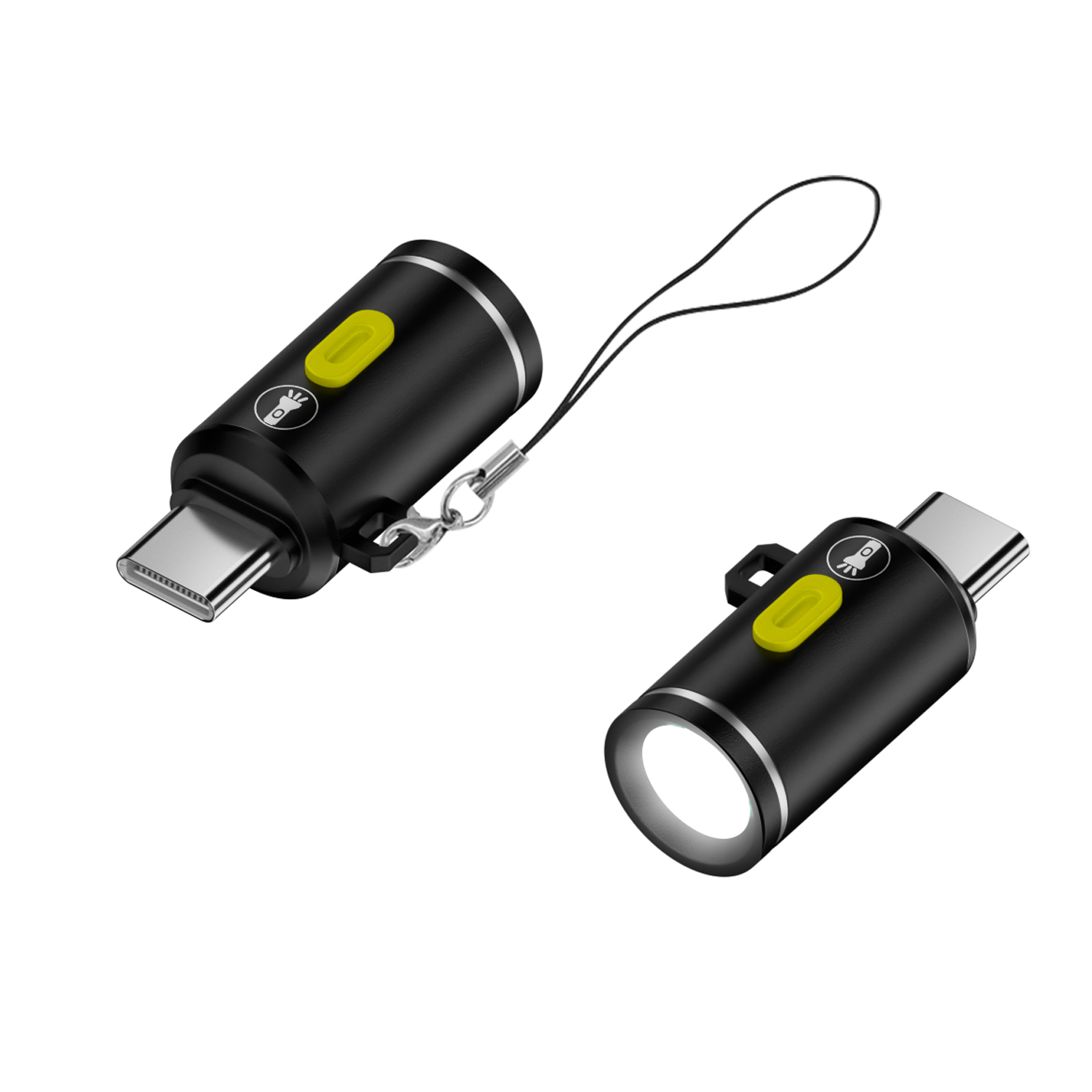 Outdoor Power Inc - 2pcs Mini Flashlight USB C LED