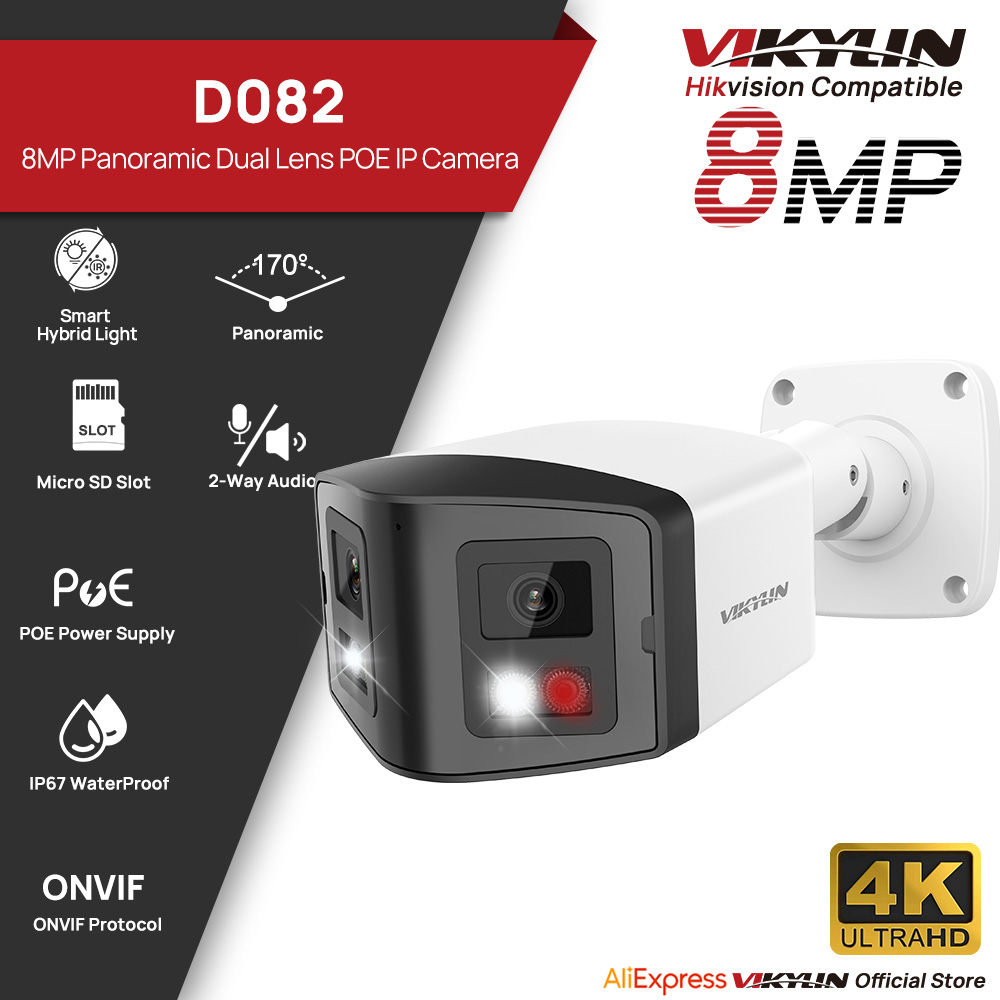 Outdoor Power G Motion - VIKYLIN 170° Panoramic 4K Security Camera