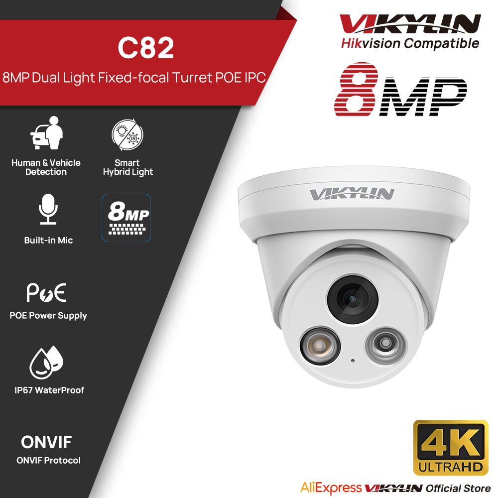 Outdoor Power G Motion - VIKYLIN 8MP 4K Dual Light IP