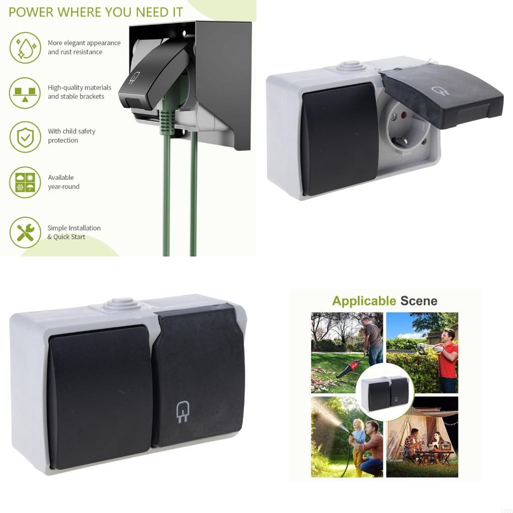  Waterproof Outlet with Cover  - Outdoor Power Outlet Install ulasan dan harga