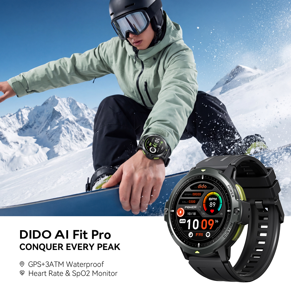 Dido AI Fit Pro GPS Smartwatch - Outdoor Power Hours ulasan dan harga