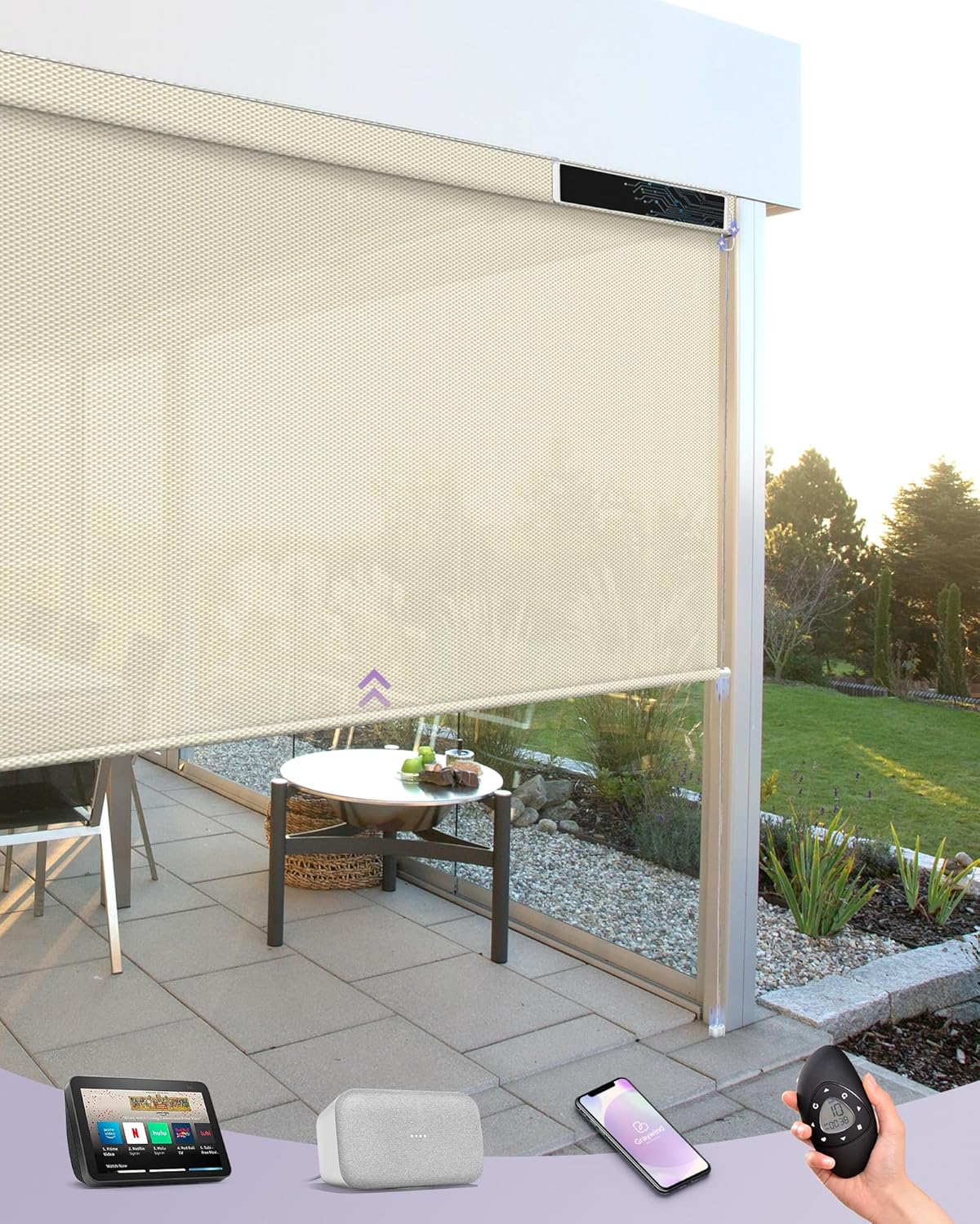 Motorized Outdoor Shades for P - Outdoor Power Blinds ulasan dan harga