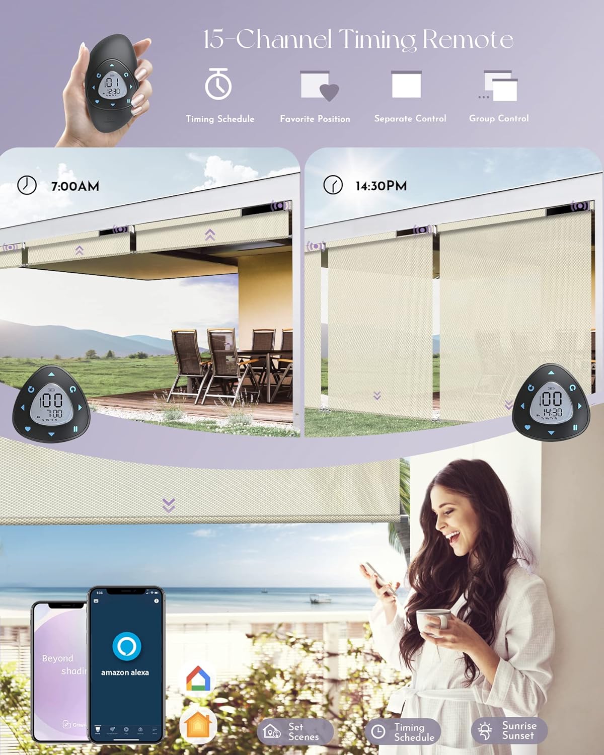 Motorized Outdoor Shades for P - Outdoor Power Blinds ulasan dan harga