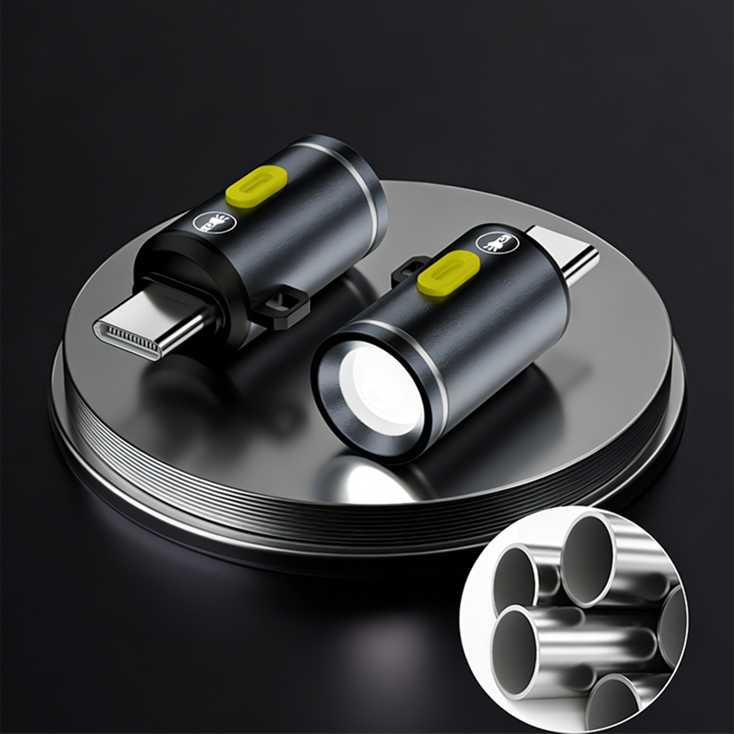 2pcs Mini Flashlight USB C LED - Outdoor Power Inc ulasan dan harga