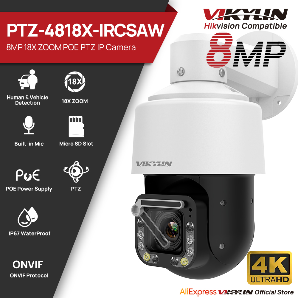 Vikylin 4K 8MP 18X Optical Zoo - Outdoor Power G Motion ulasan dan harga