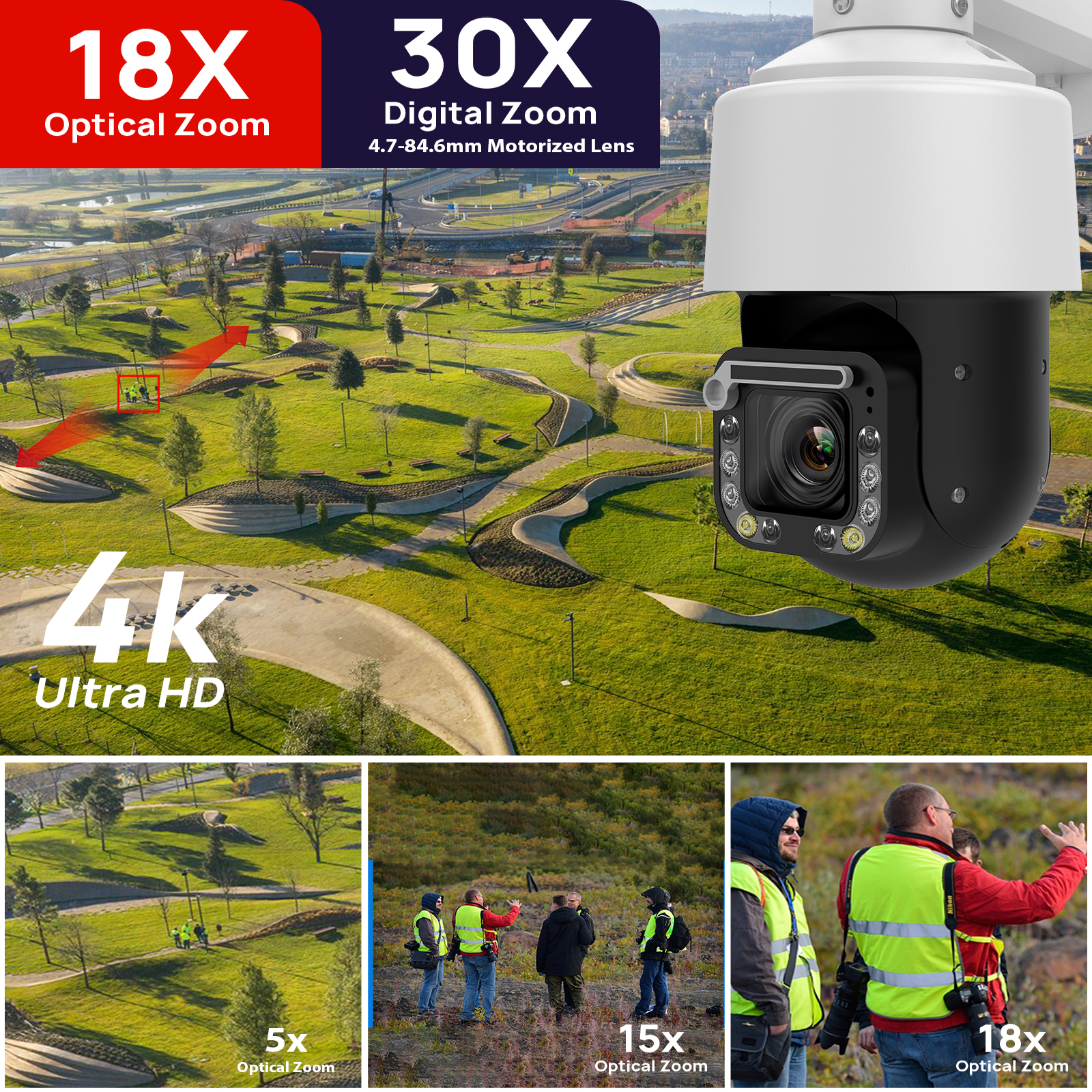 Vikylin 4K 8MP 18X Optical Zoo - Outdoor Power G Motion ulasan dan harga