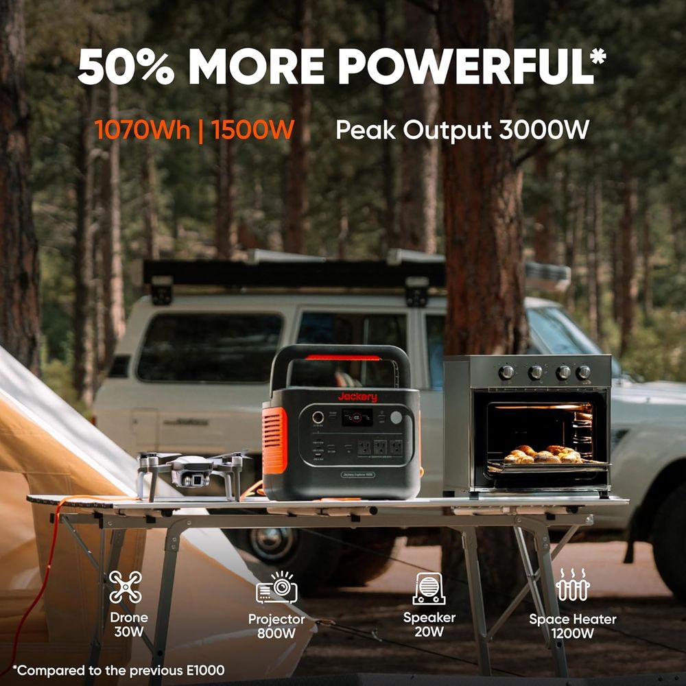 Portable 1000W Power Station w - Outdoor Power Hours ulasan dan harga