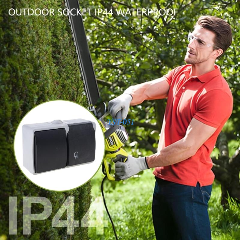 E15A Waterproof Outlet with Co - Outdoor Power Outlet Install ulasan dan harga