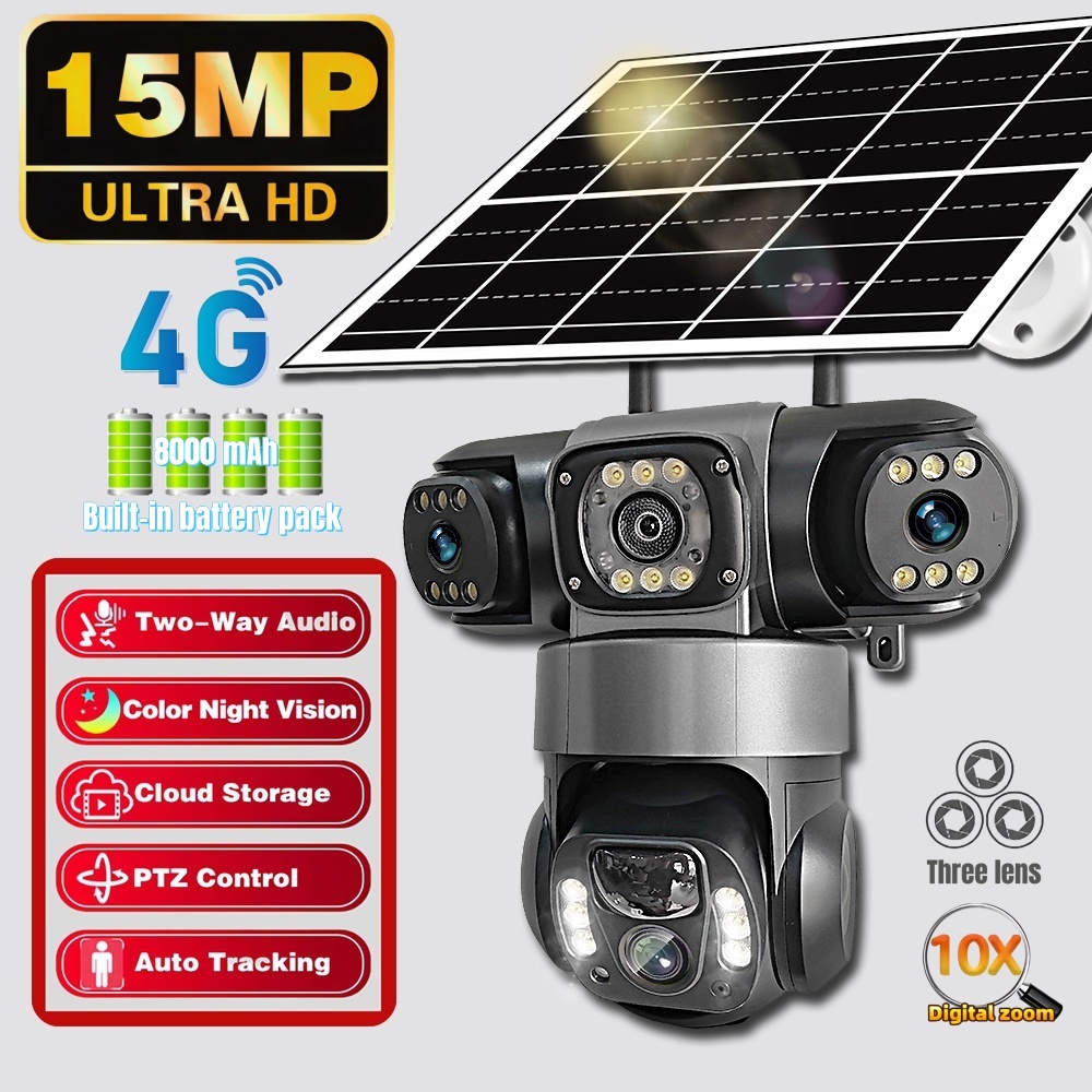 V380Pro Triple Lens 4G Solar C - Outdoor Power G Motion ulasan dan harga