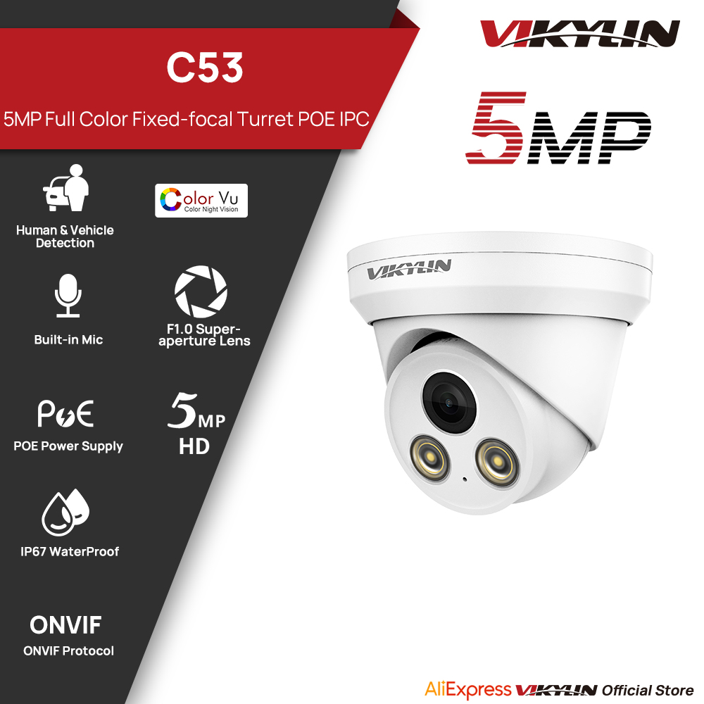 VIKYLIN 5MP Full Color IP Came - Outdoor Power G Motion ulasan dan harga