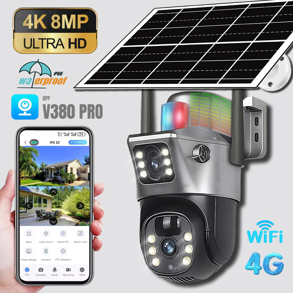 4K Solar-Powered Surveillance  - Outdoor Power G Motion ulasan dan harga
