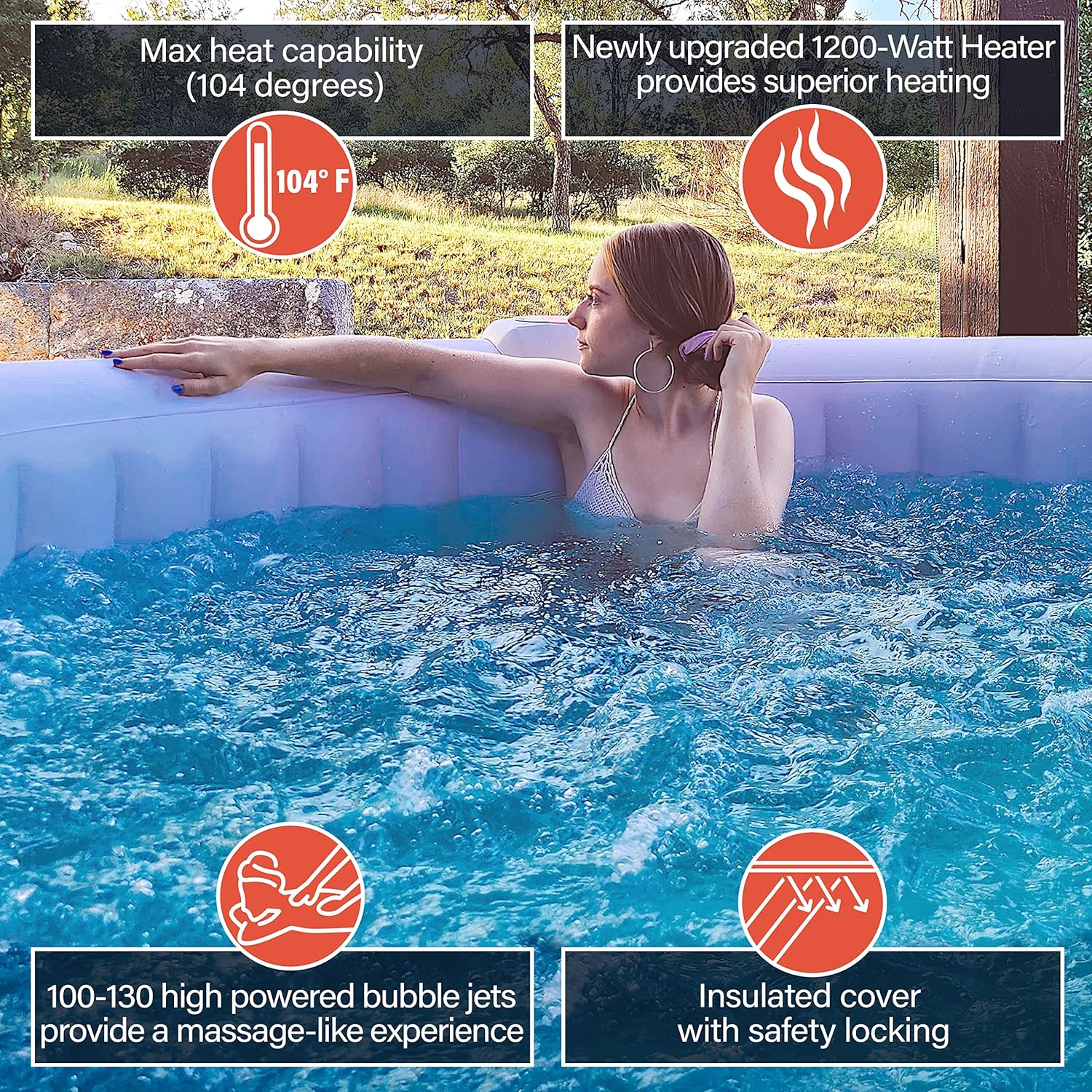 6-Person 265-Gallon Inflatable - Outdoor Power For Hot Tub ulasan dan harga