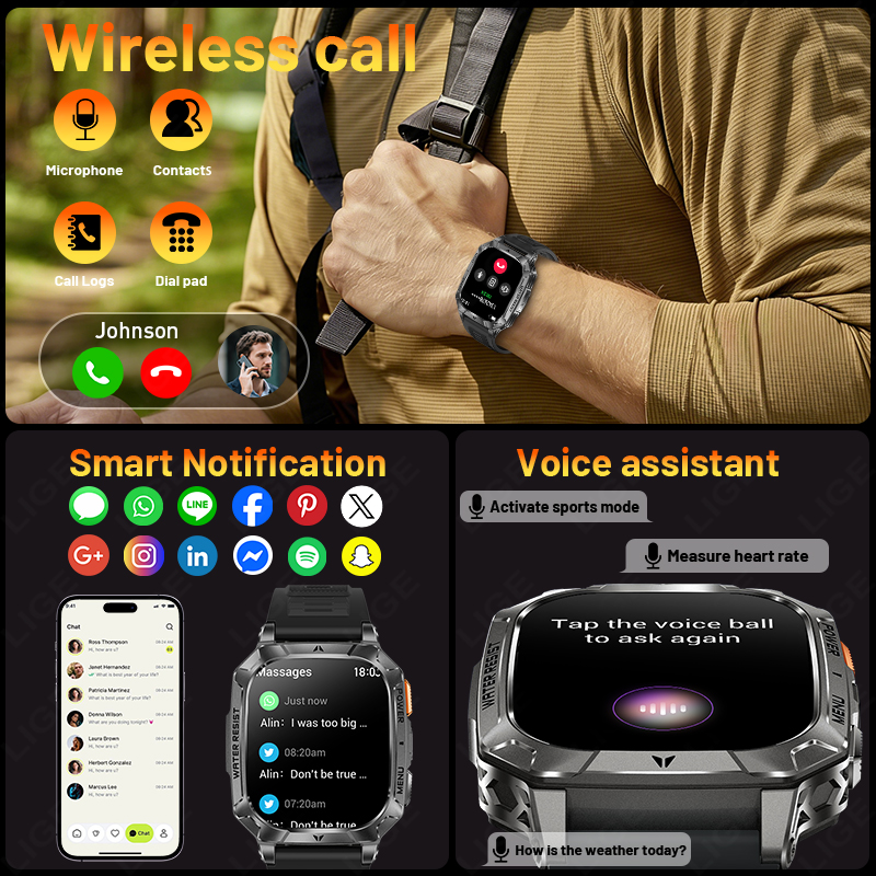 2026 New Men Outdoor Smart Wat - Outdoor Power Hours ulasan dan harga