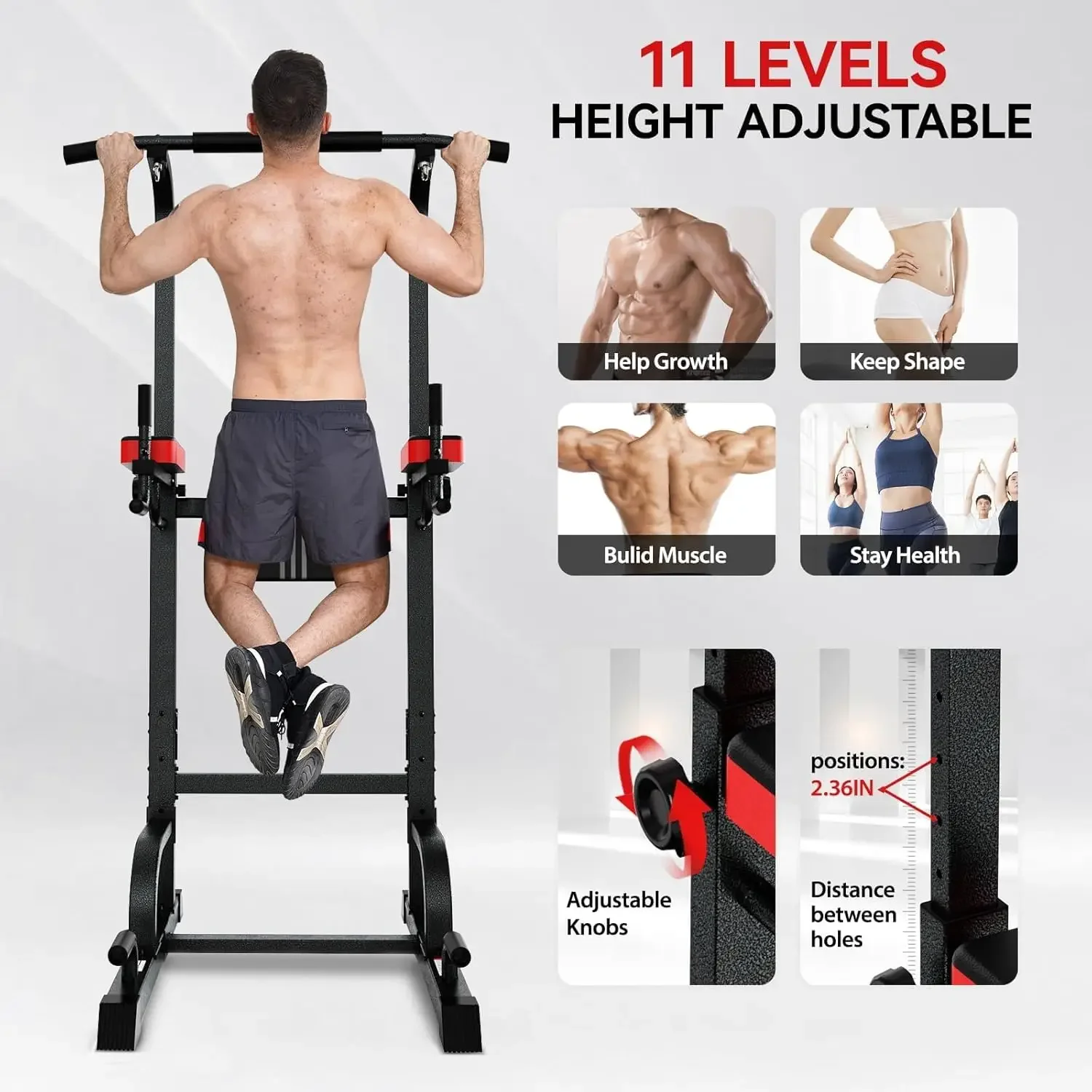 Power Tower Dip Station Pull U - Outdoor Power Tower Pull Up Bar ulasan dan harga