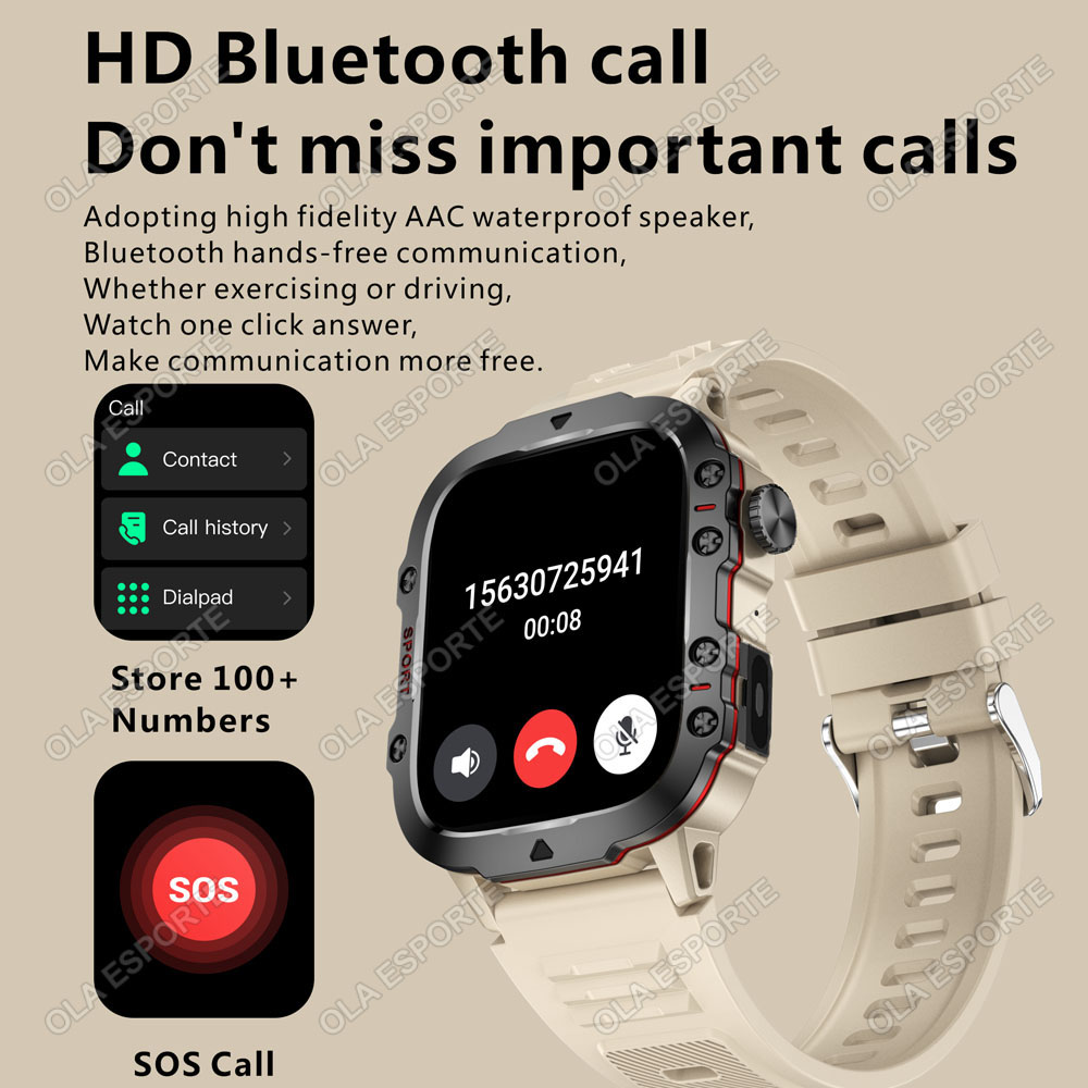2026 New Military Smart Watch  - Outdoor Power Hours ulasan dan harga