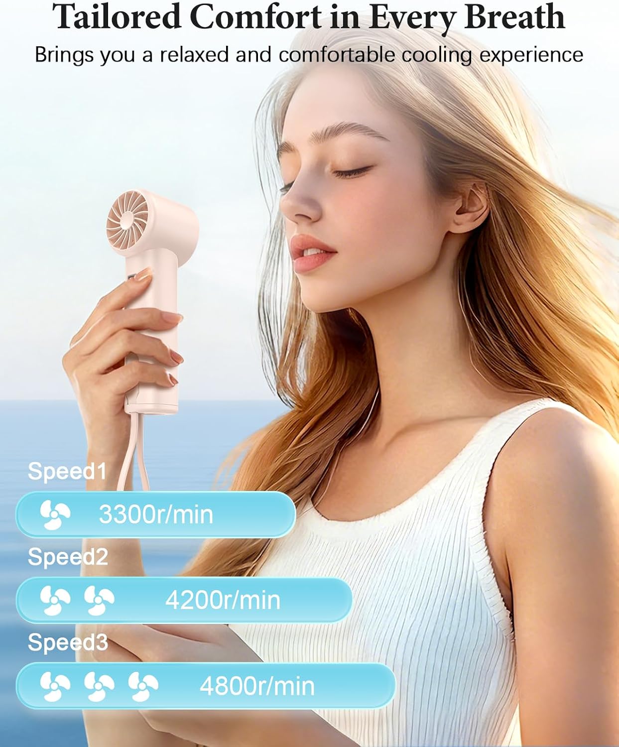 Portable Handheld Fan with Pow - Outdoor Power Products ulasan dan harga
