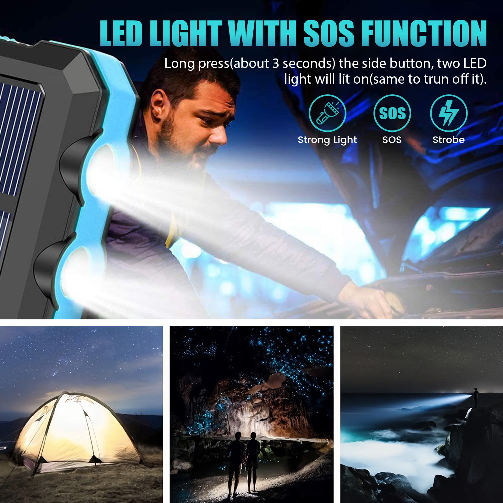 10000mAh Solar Power Bank Port - Outdoor Power Inc ulasan dan harga